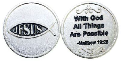 Matthew 19:26 Witness Coins - 20 Coins - $1.00 Per Coin